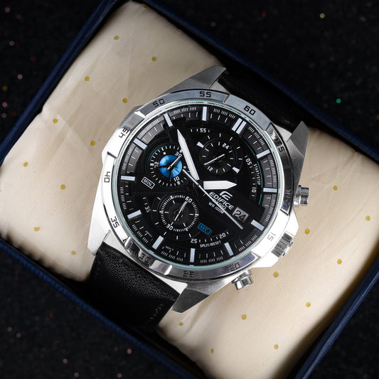 CASIO Men Analog Quartz Casual Watch Classic Dress Black Dial Waterproof EFR-556L-1AV